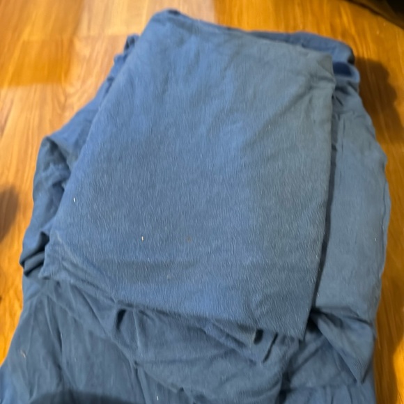 Solid blue knit full size sheet set - Picture 1 of 1